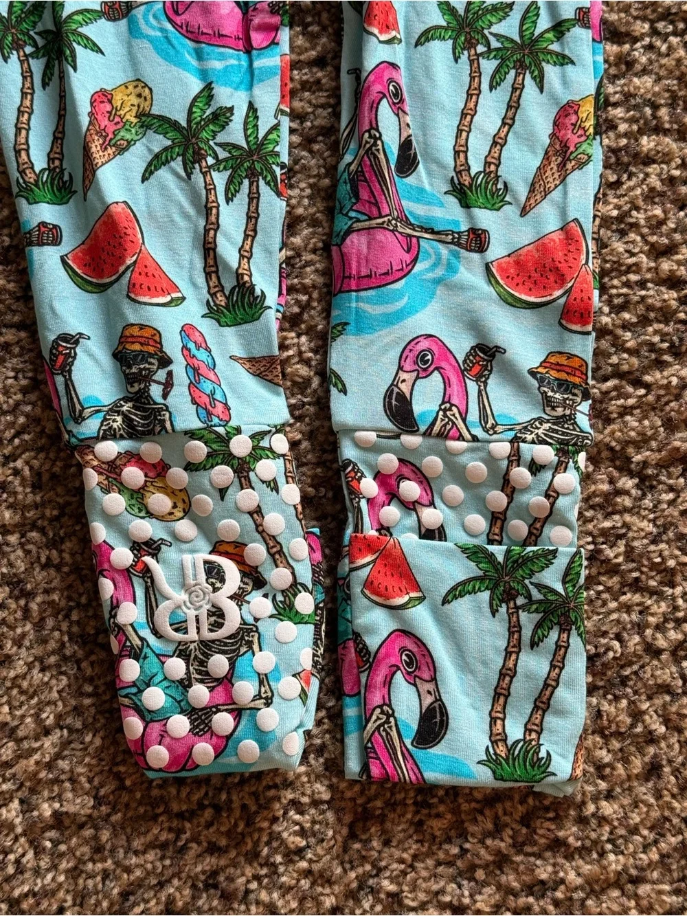 NWT Bums & Roses “Bone Chillin” Convertible Romper/Pajamas Size 9-12 mos.